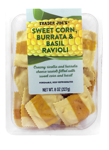Sweet Corn, Burrata & Basil Ravioli