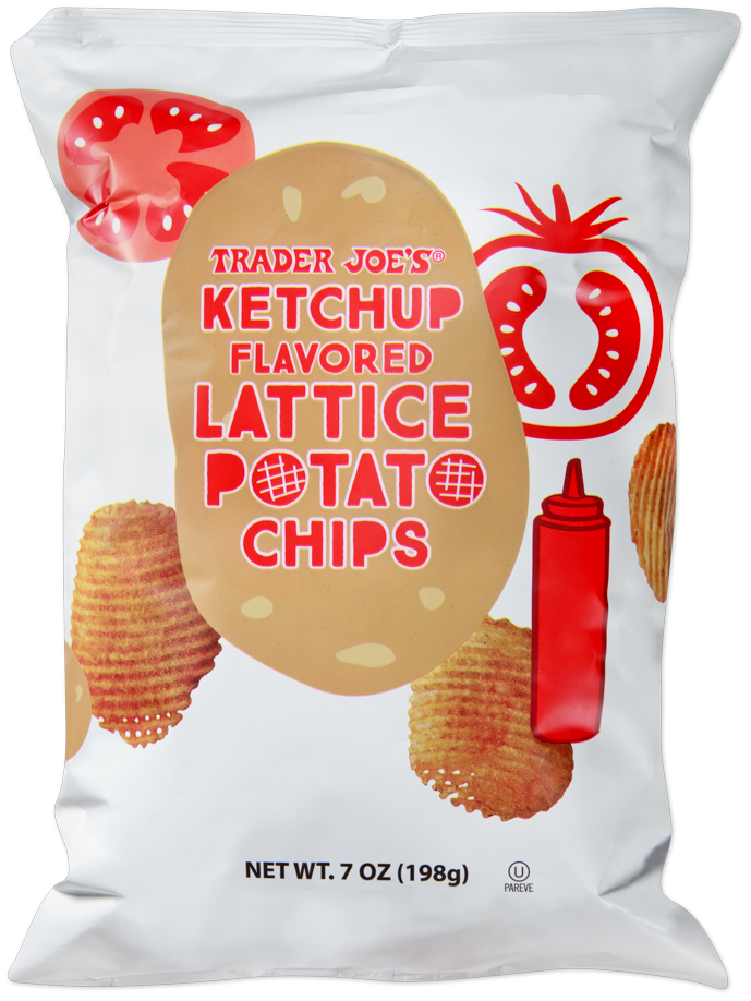 Ketchup Flavored Lattice Potato Chips