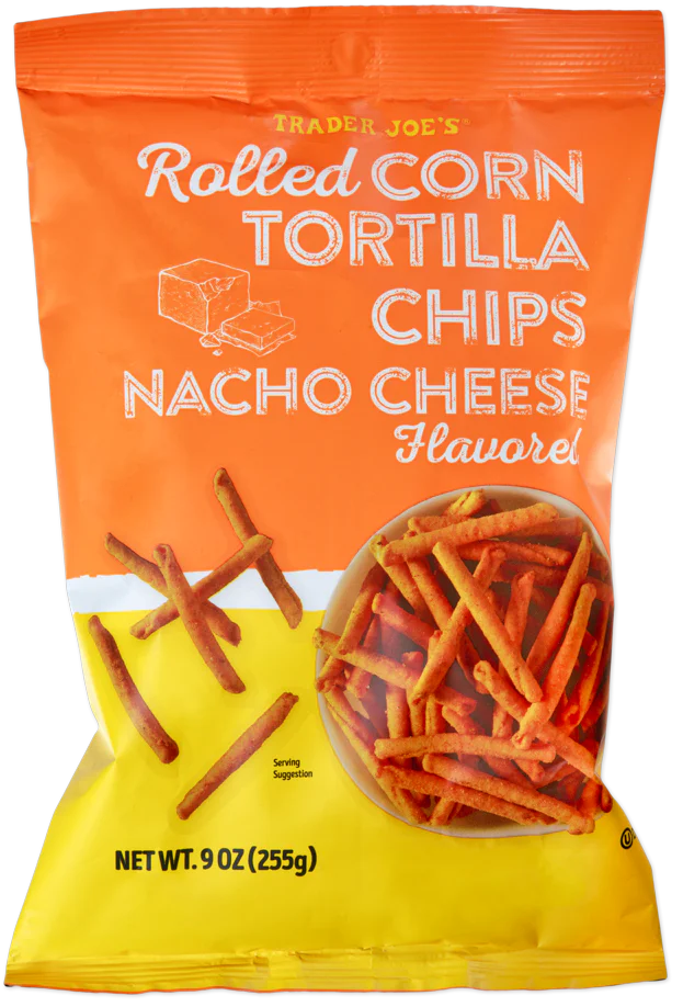 Nacho Cheese Flavored Rolled Corn Tortilla Chips
