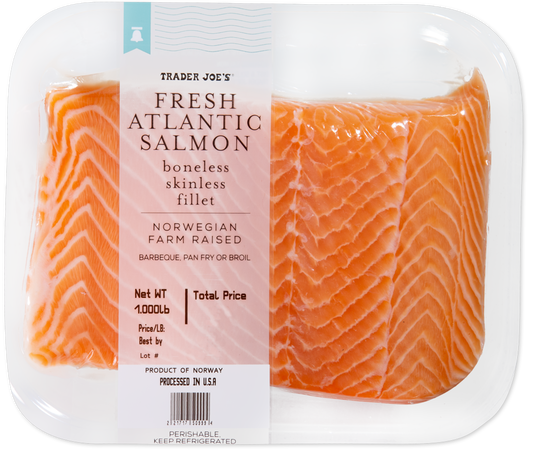 Fresh Atlantic Salmon Boneless Skinless Fillet