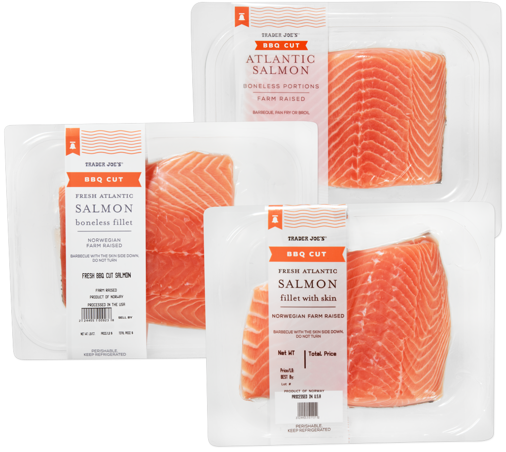 BBQ Cut Fresh Atlantic Salmon Fillets