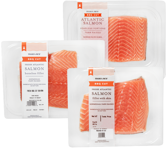BBQ Cut Fresh Atlantic Salmon Fillets