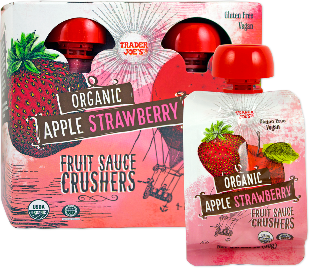 Organic Apple Strawberry Fruit Sauce Crushers