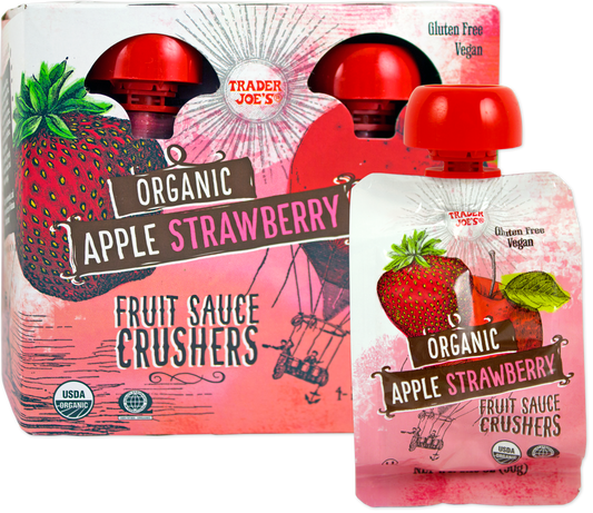 Organic Apple Strawberry Fruit Sauce Crushers