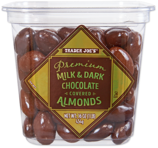 Premium Milk & Dark Chocolate Covered Almonds