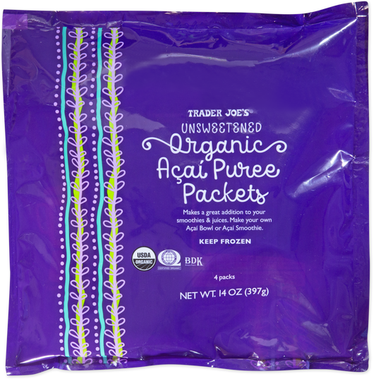 Unsweetened Organic Açaí  Puree Packets