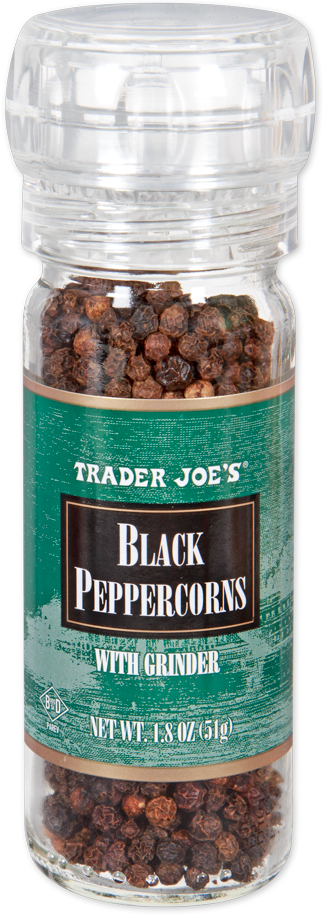 Black Peppercorns with Grinder