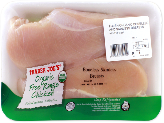 Organic Free Range Boneless Skinless Chicken Breasts