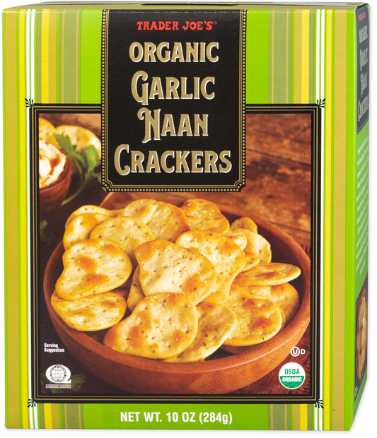 Organic Garlic Naan Crackers