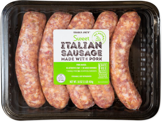 Sweet Italian Sausage made with Pork