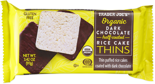 Organic Dark Chocolate Half-Coated Rice Cake Thins