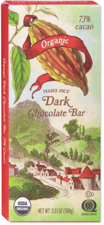 Organic Dark Chocolate Bar 73% Cacao