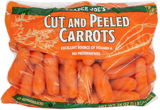 Cut and Peeled Carrots