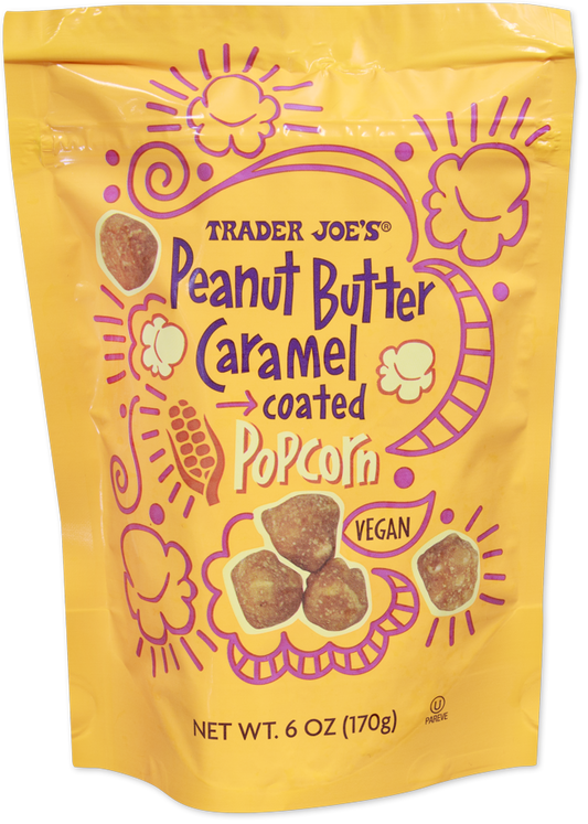 Peanut Butter Caramel Coated Popcorn