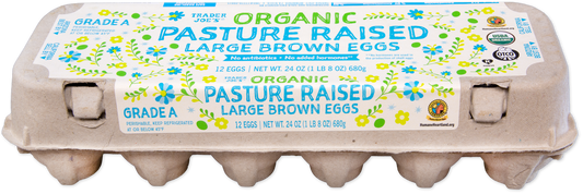 Organic Pasture Raised Large Brown Eggs