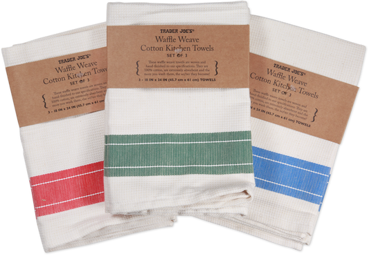 Waffle Weave Cotton Kitchen Towels