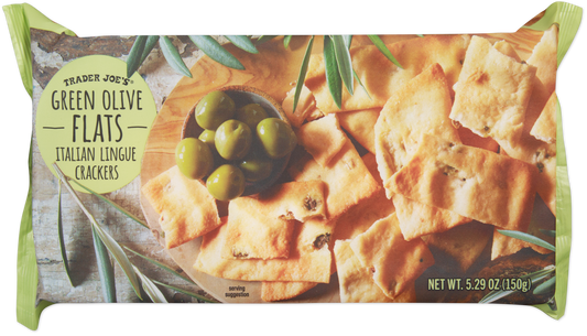 Green Olive Flats Italian Lingue Crackers