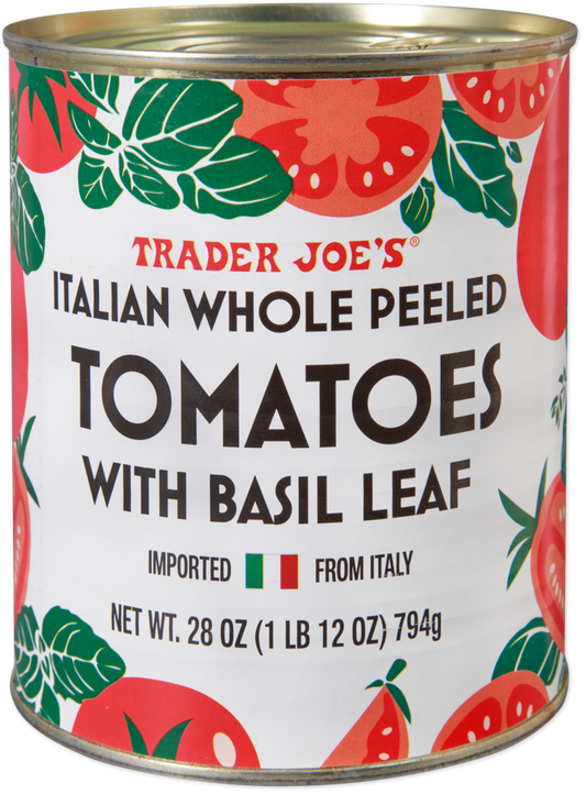 Italian Whole Peeled Tomatoes with Basil Leaf