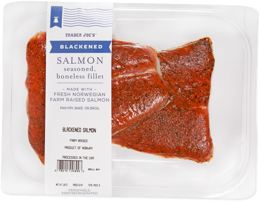 Blackened Salmon Seasoned Boneless Fillet