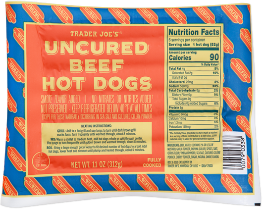 Uncured Beef Hot Dogs