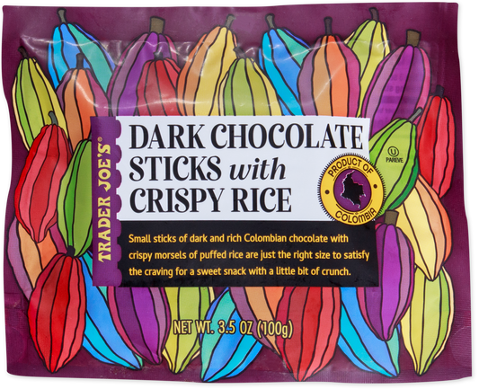 Dark Chocolate Sticks with Crispy Rice
