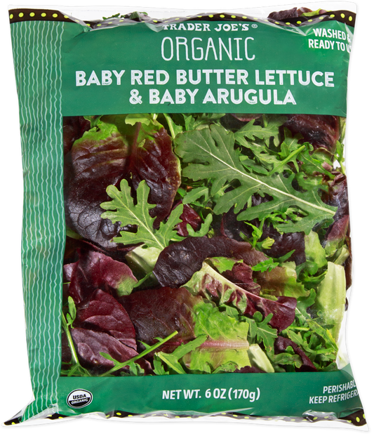 Organic Baby Red Butter Lettuce & Baby Arugula