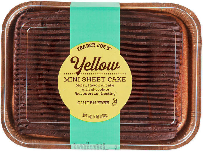 Yellow mini sheet cake