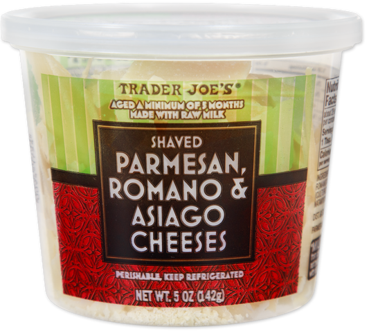 Shaved Parmesan, Romano & Asiago Cheeses