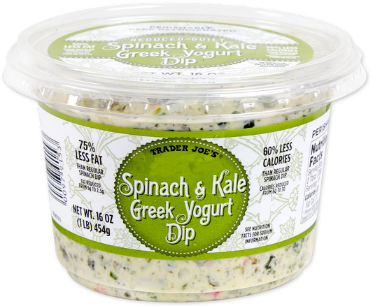 Reduced Guilt Spinach & Kale Greek Yogurt Dip