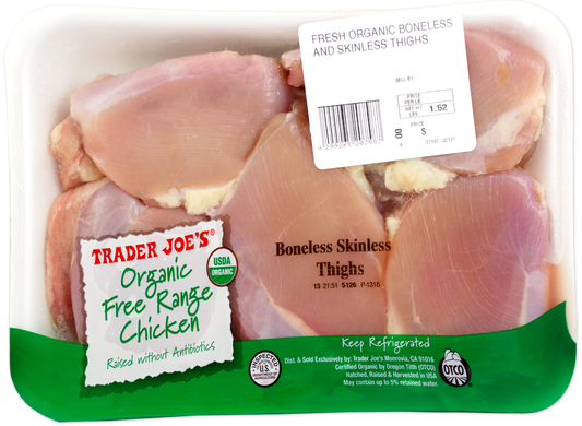 Organic Free Range Boneless Skinless Thighs