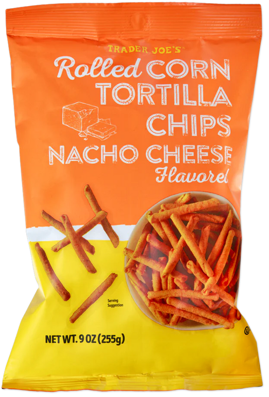 Nacho Cheese Flavored Rolled Corn Tortilla Chips