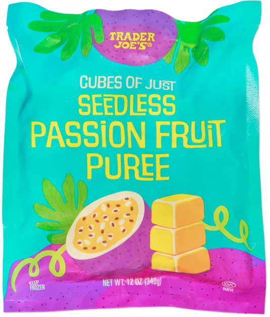 Cubes of Seedless Passion Fruit Puree