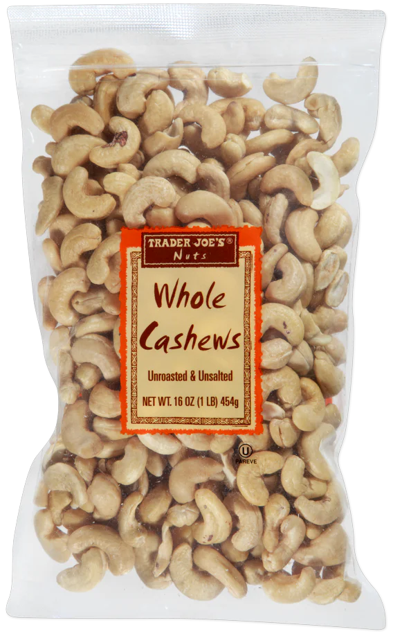 Whole Cashews Unroasted & Unsalted